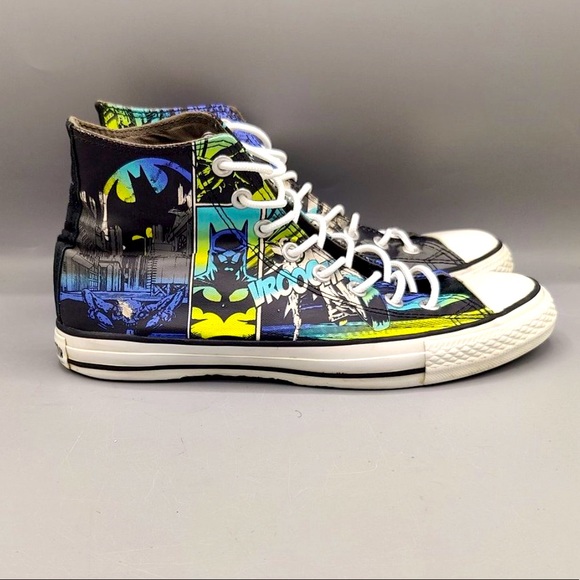DC Comics X Converse All Star -Batman The Dark Knight unisex high tops - Picture 1 of 5